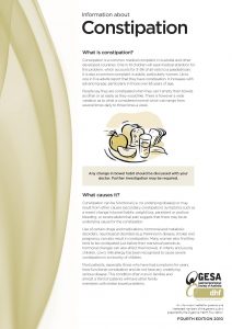 Information Fact Sheet about Constipation