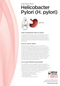 Information Fact Sheet about Helicobacter Pylori (H. pylori)